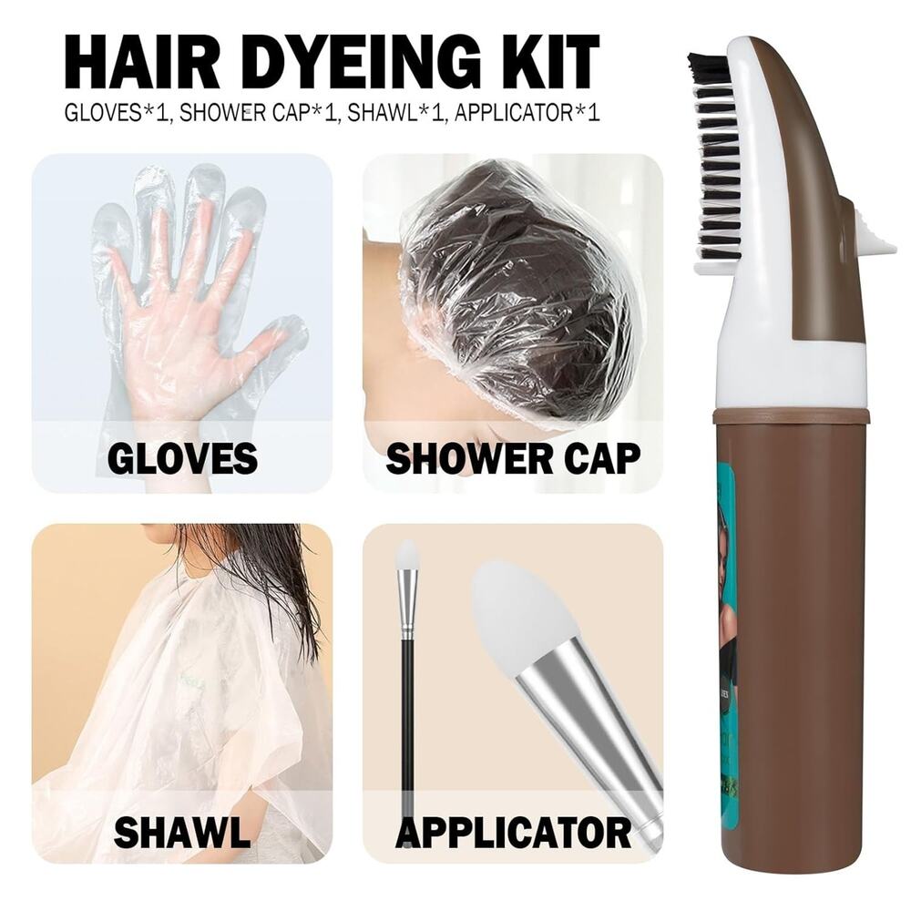 Linen Hair Dye Shampoo,Hair Dye,Hair Color Shampoo,Champu Para Canas 4 in 1 Semi - Picture 4 of 6